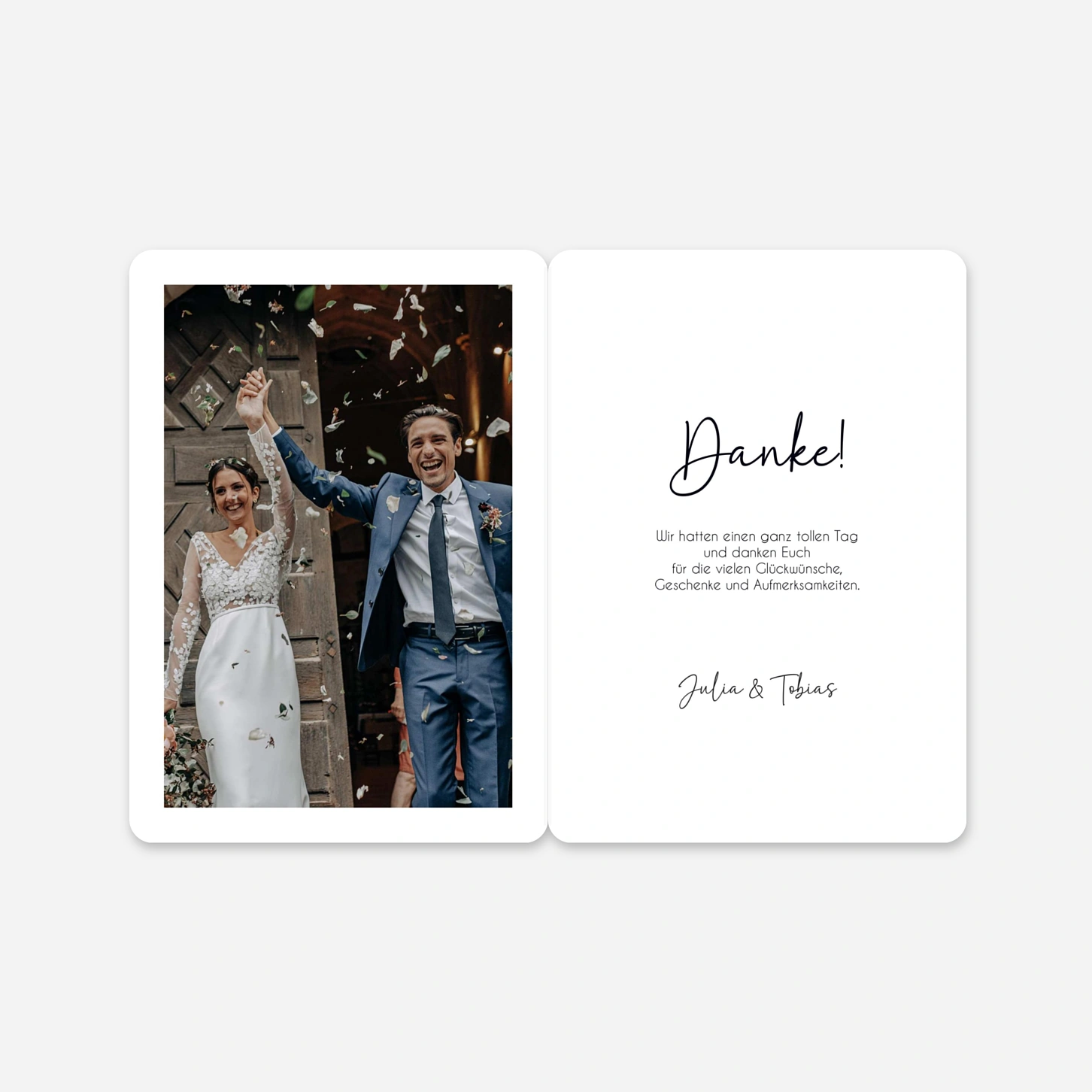 Dankeskarte Hochzeit Einfach Danke
