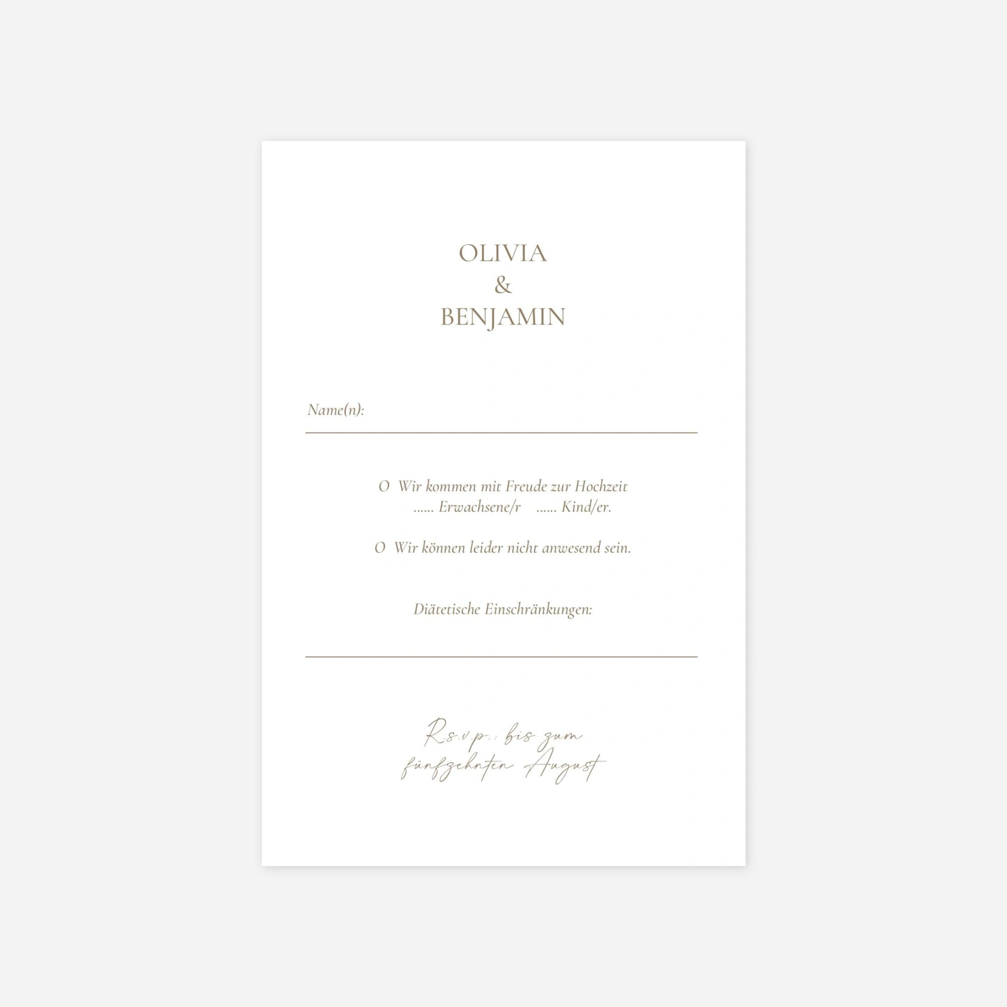 Antwortkarte Hochzeit Eines Morgens
