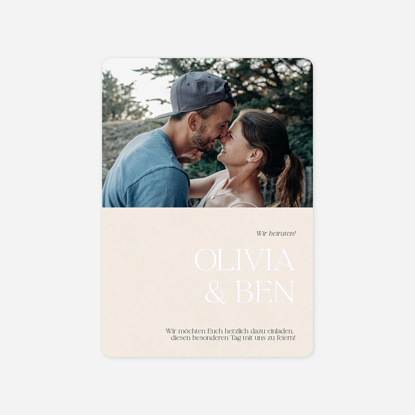 Hochzeitseinladung Ein Tag