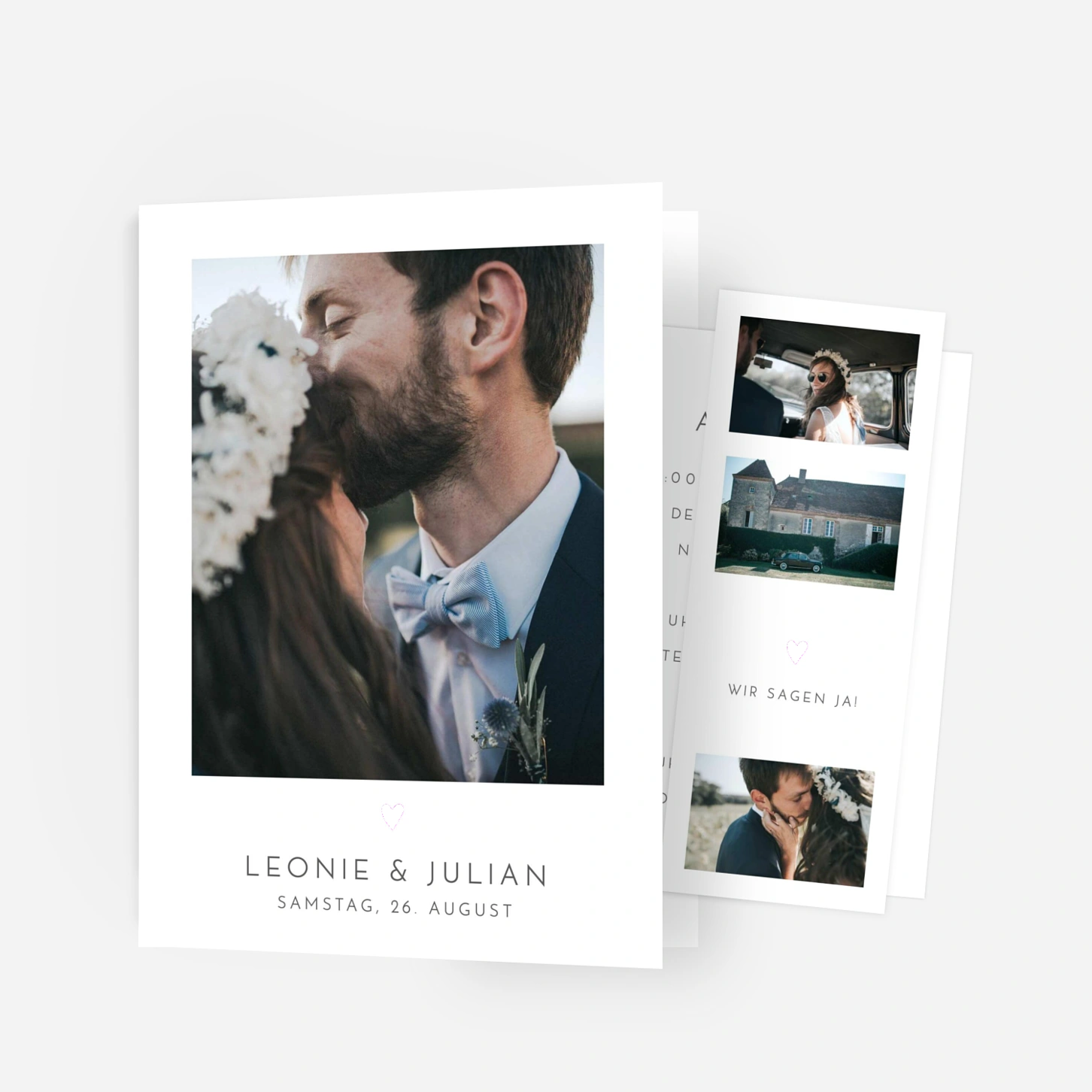 Hochzeitseinladung Elegant Herz