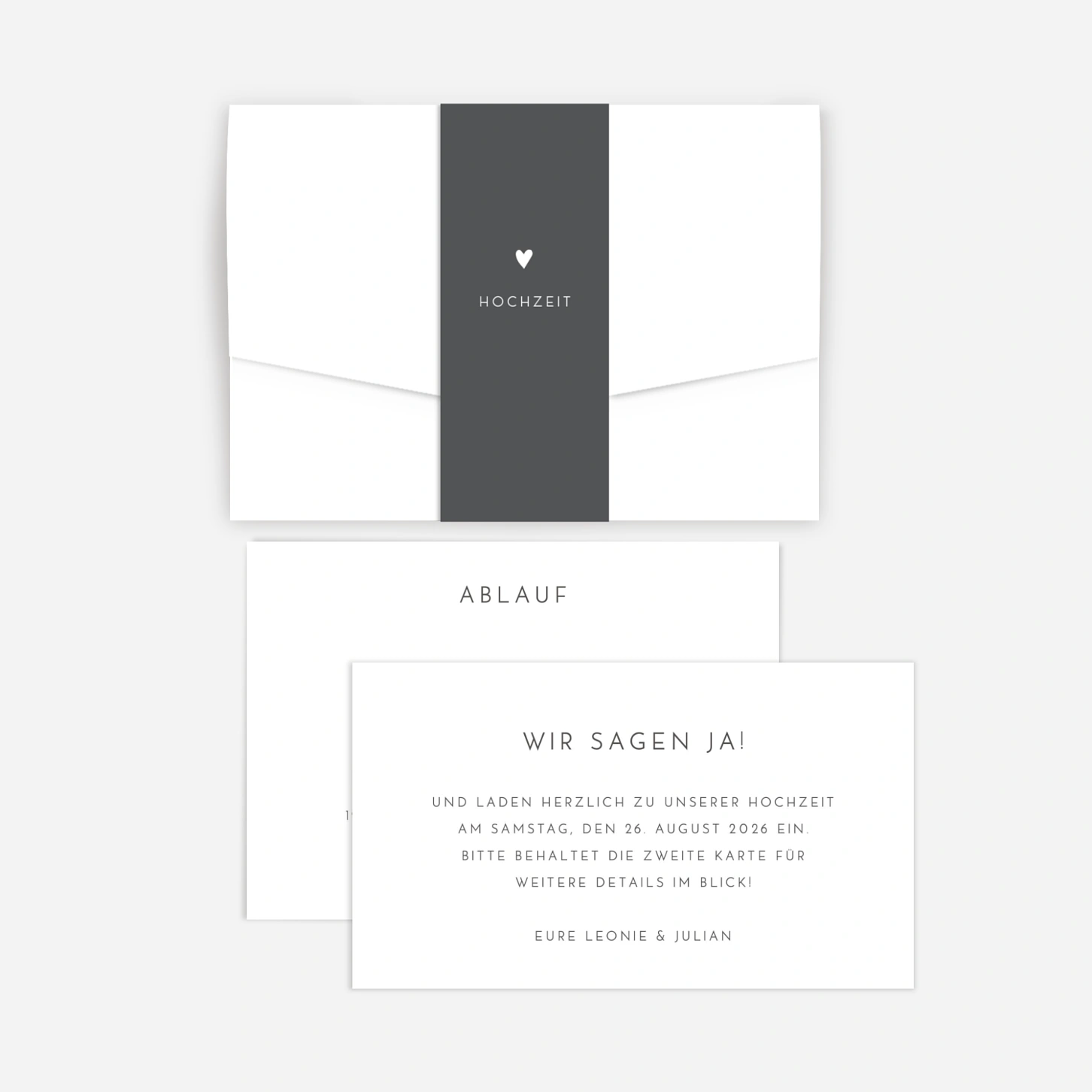 Hochzeitseinladung Elegant Herz