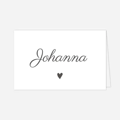 Platzkarten Hochzeit Elegant Herz