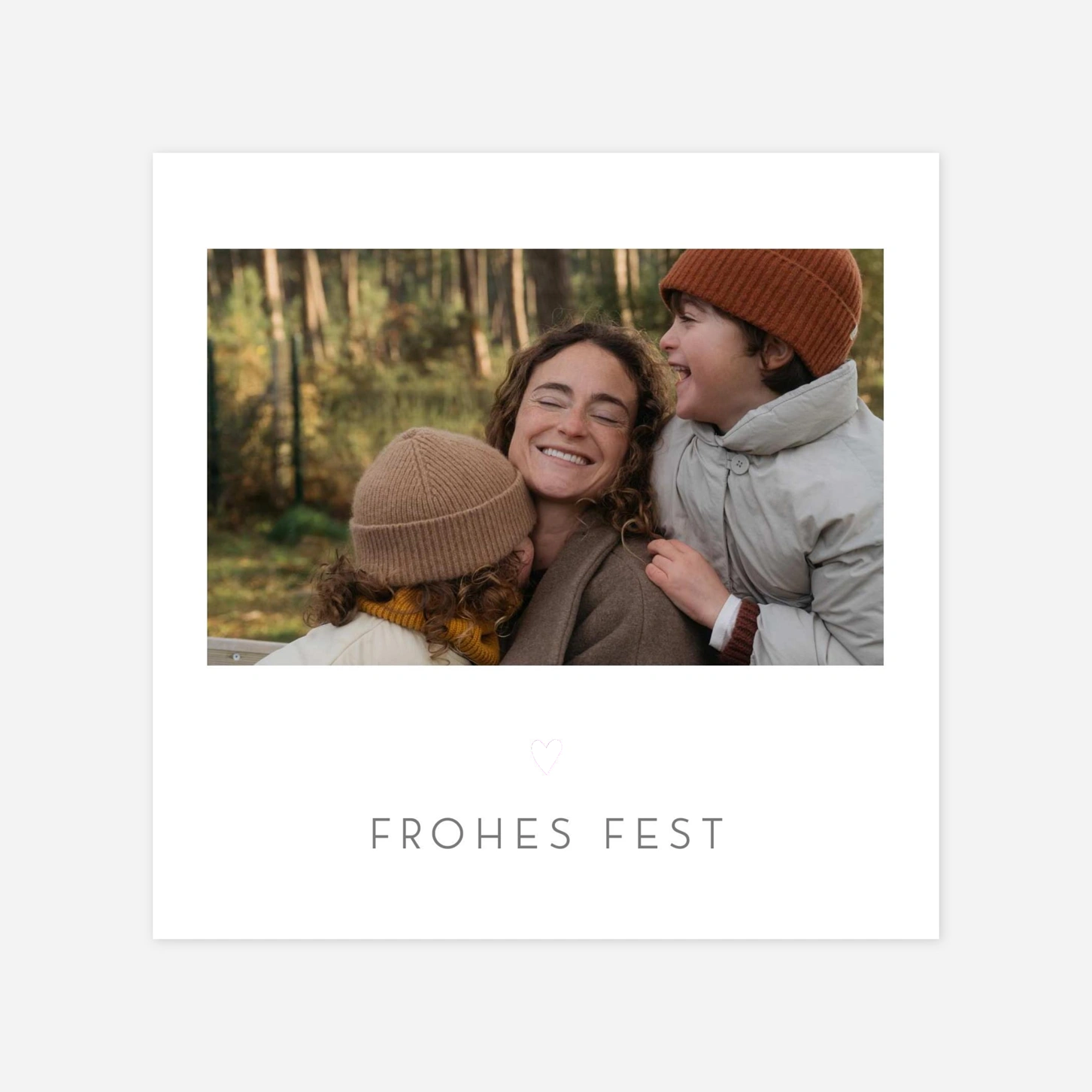 Weihnachtskarte Elegant Herz