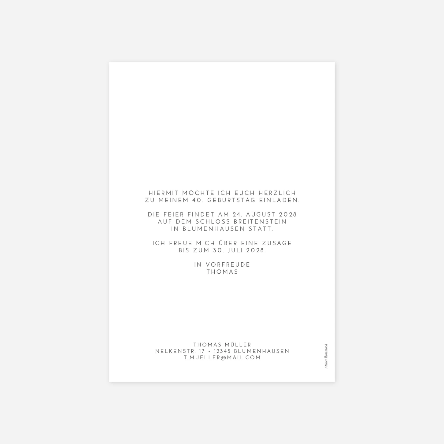 Geburtstagseinladung Elegant Foto