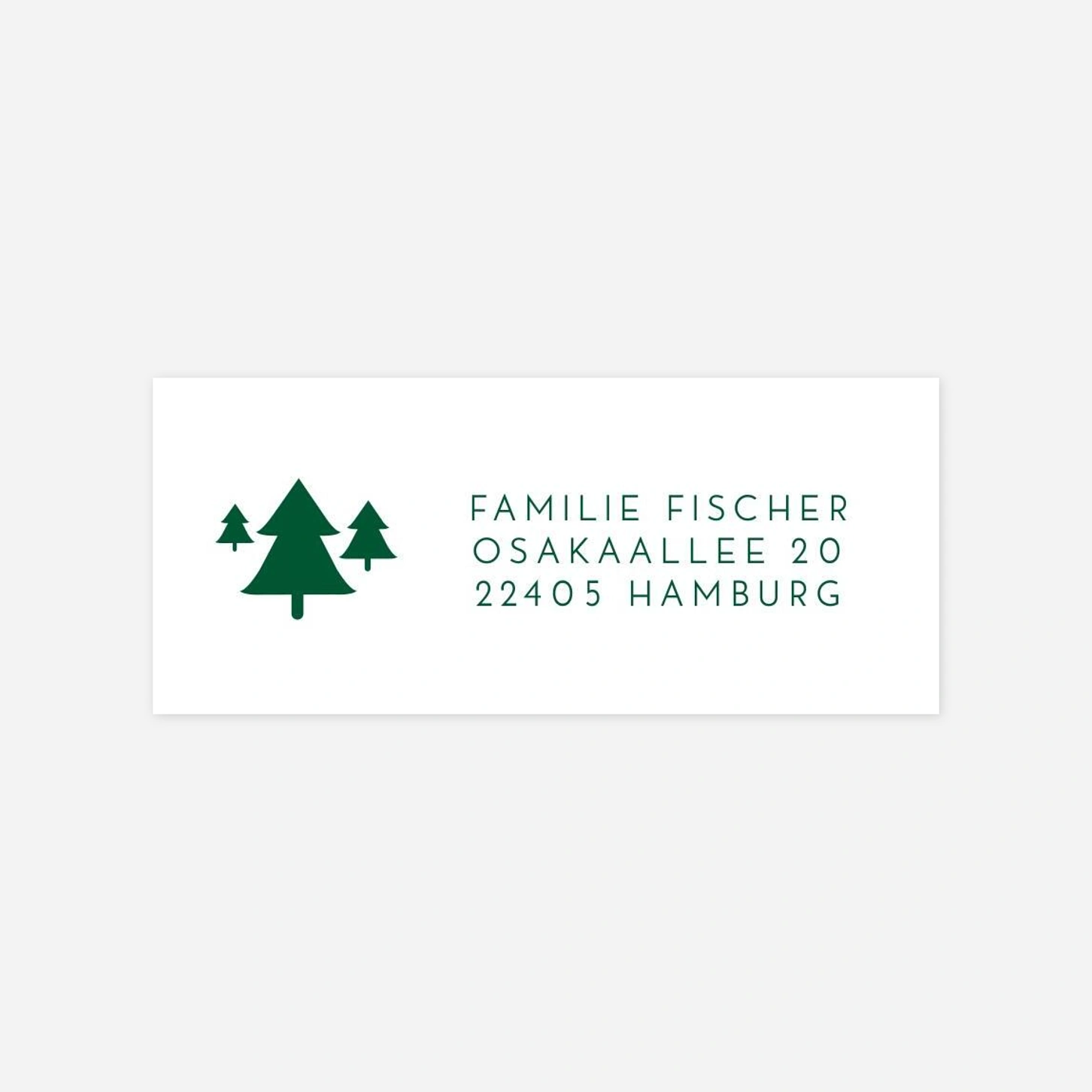 Absenderaufkleber Weihnachten Elegant Tannenbaum