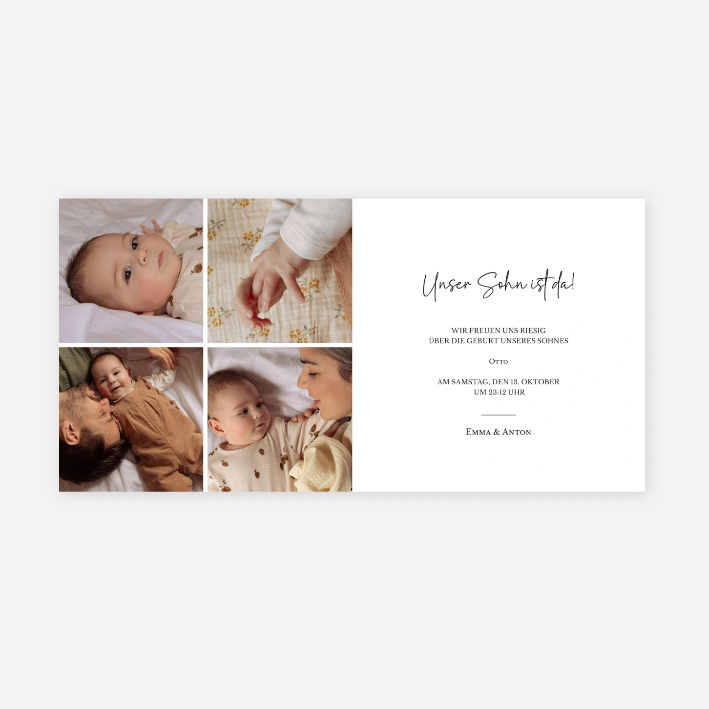 Geburtskarte Erster Augenblick