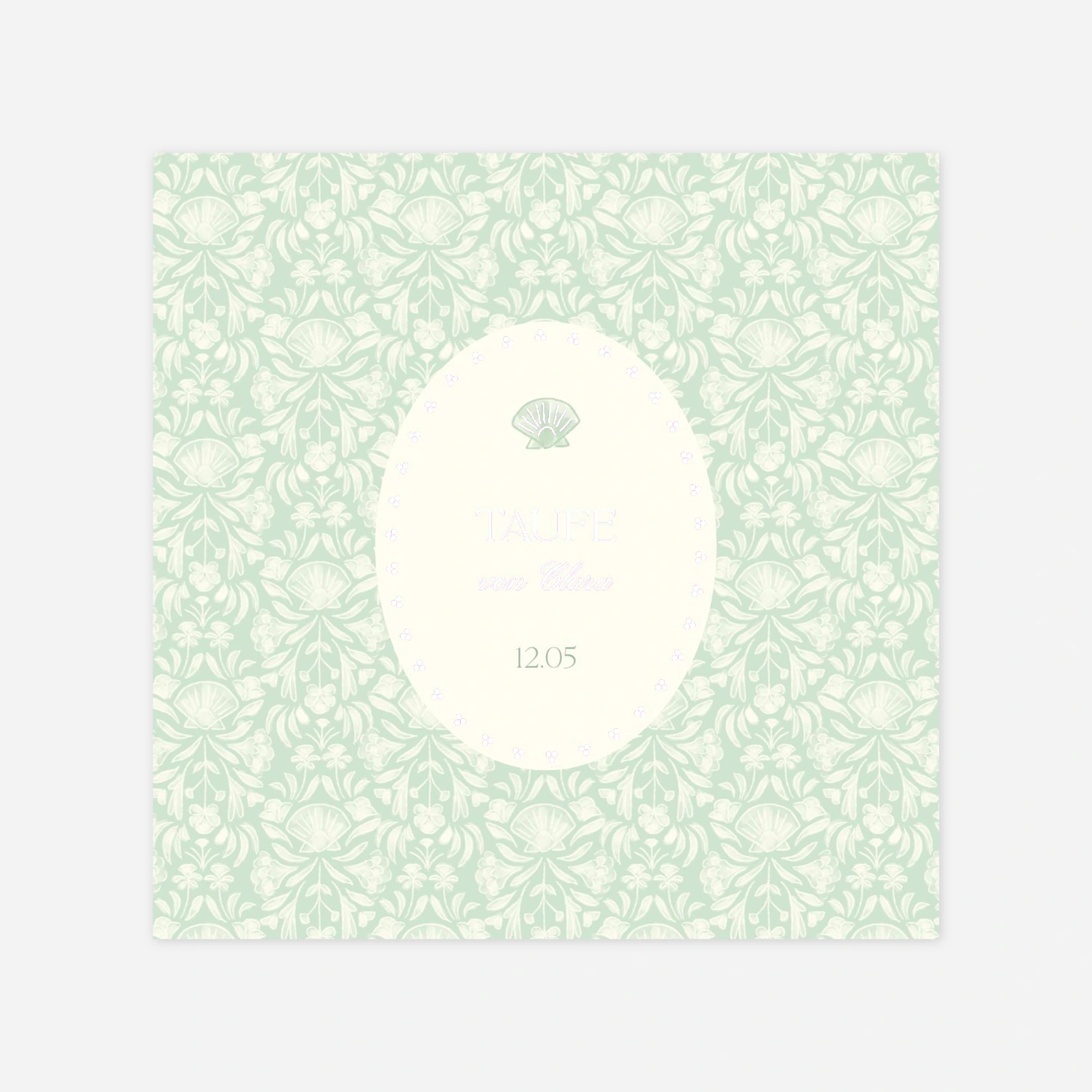Taufeinladung Elegant Shell