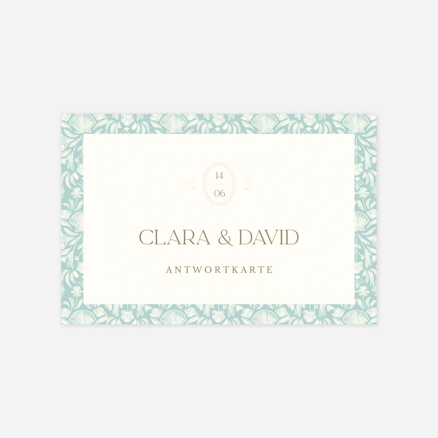 Antwortkarte Hochzeit Elegant Shell