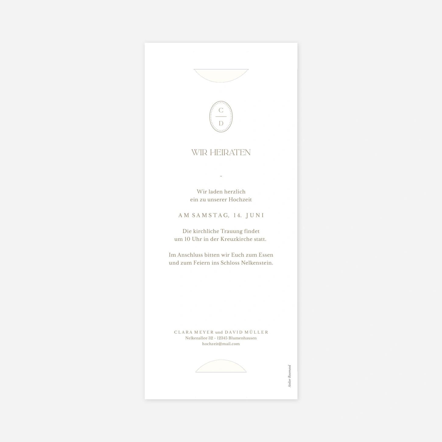 Hochzeitseinladung Elegant Shell