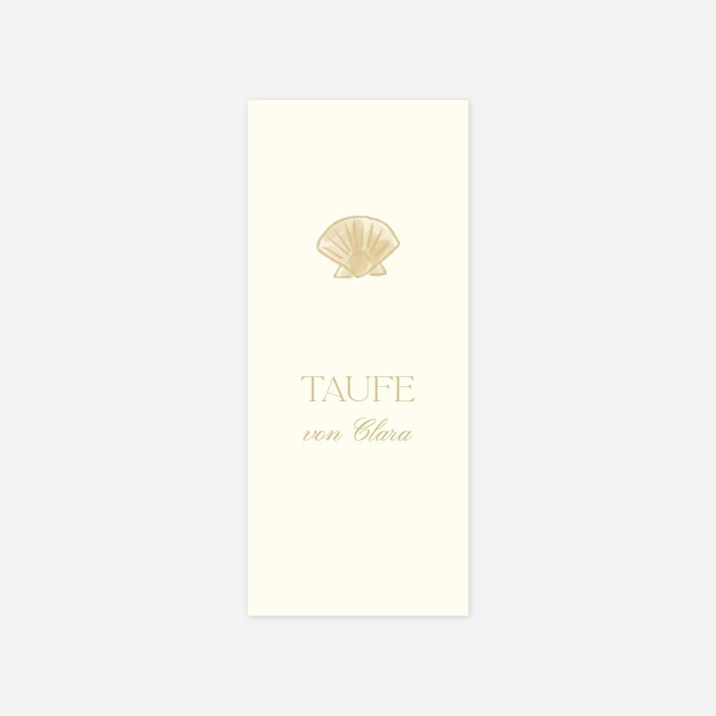 Aufkleber Taufe Elegant Shell