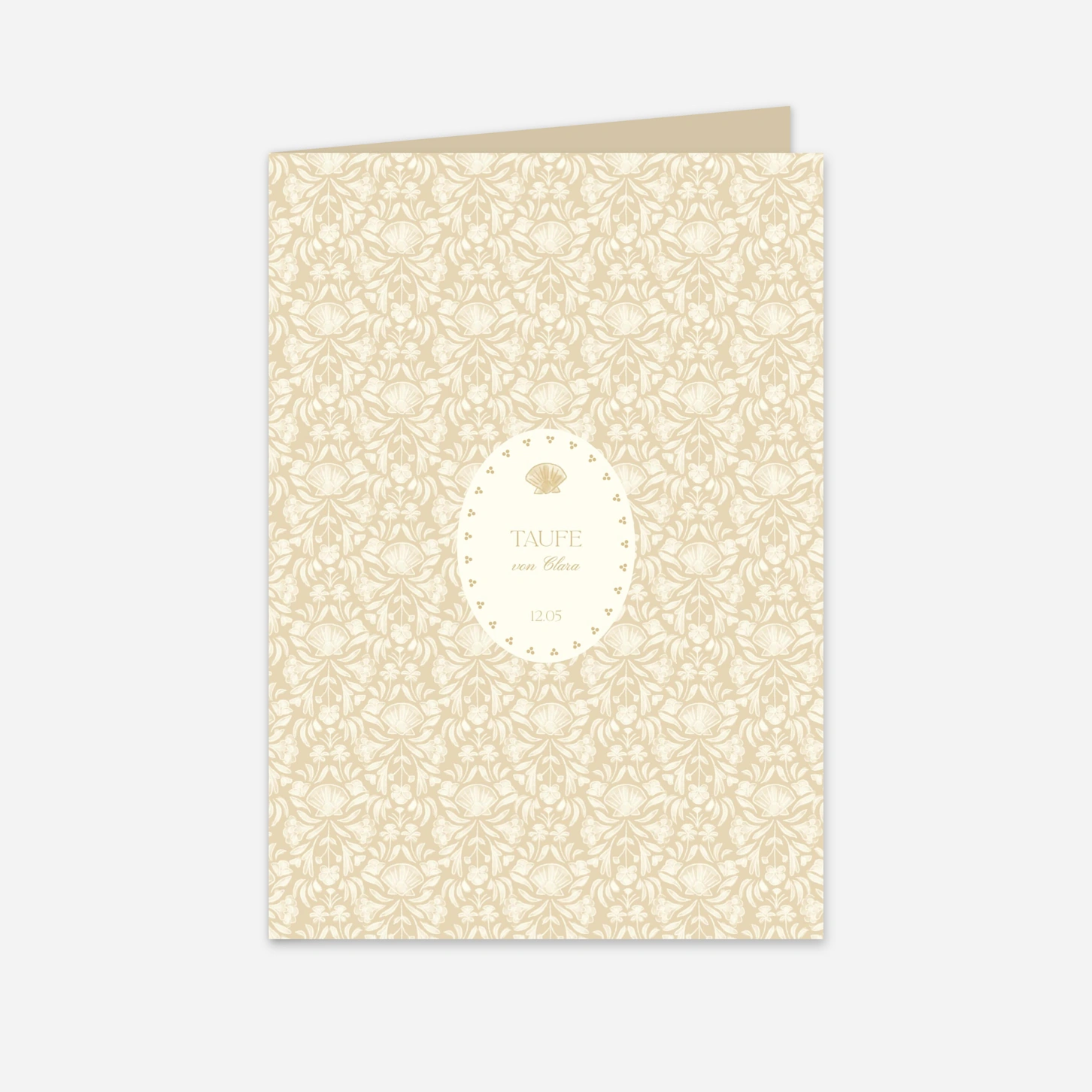 Kirchenheft Taufe Elegant Shell