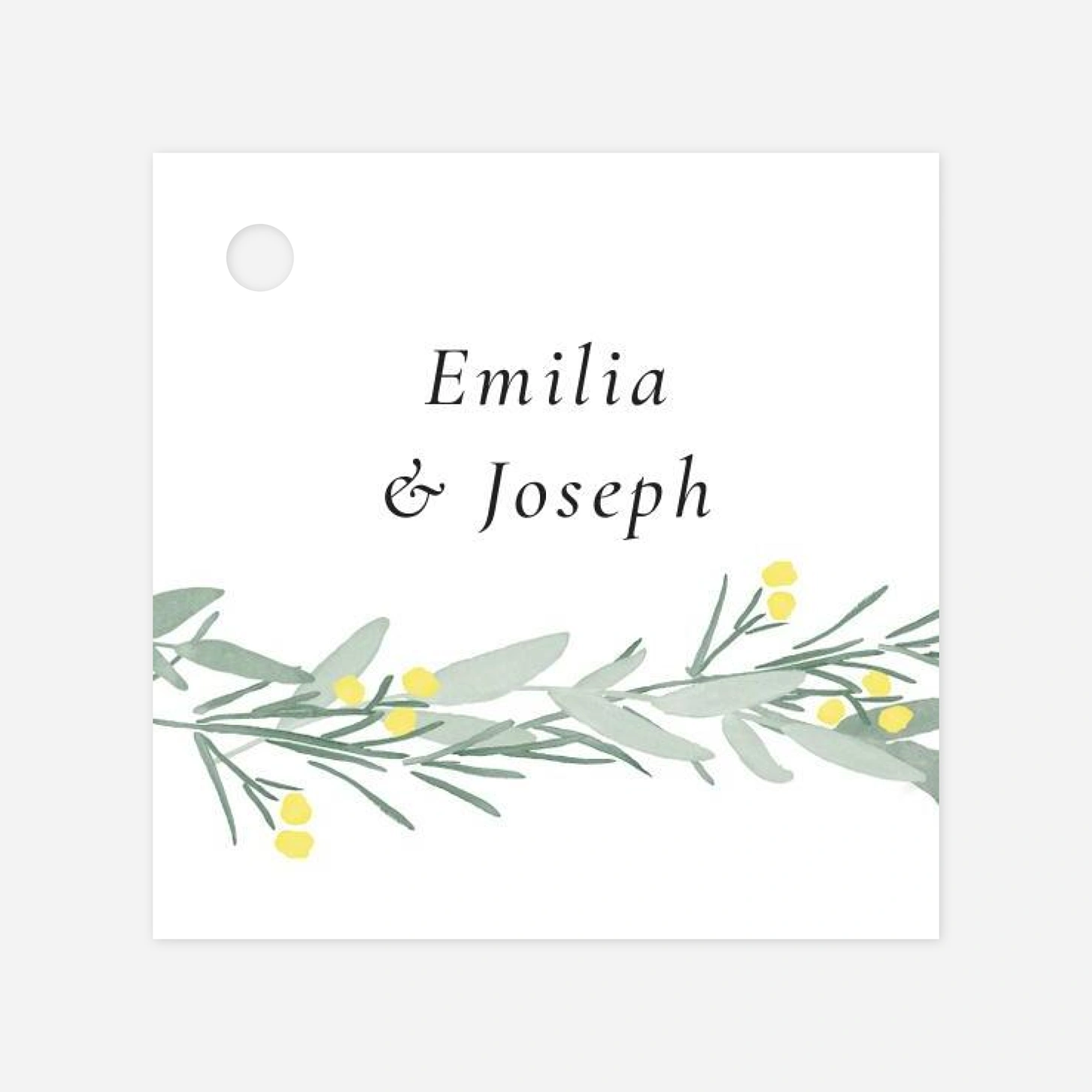 Anhänger zur Hochzeit Eukalyptuskranz