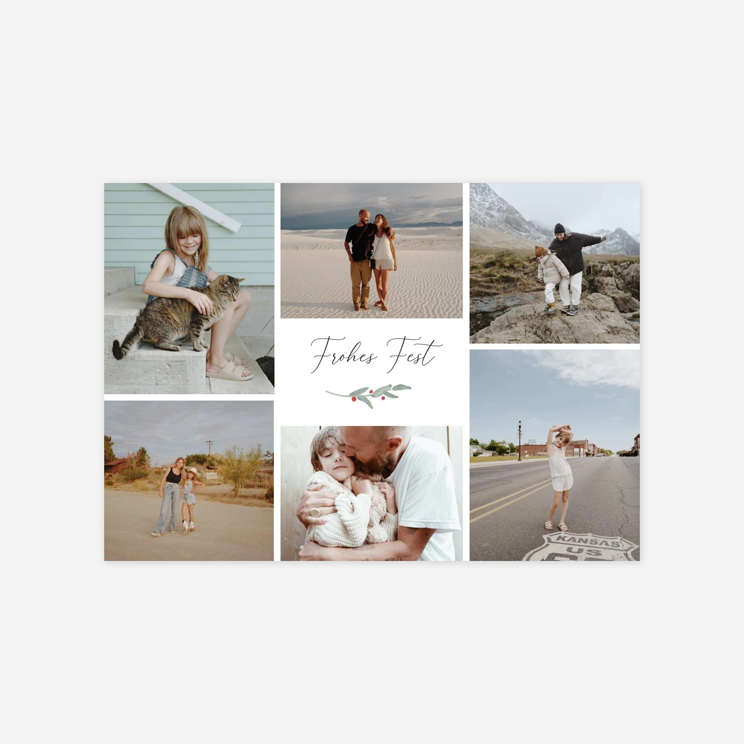 Weihnachtskarte Eukalyptuskranz