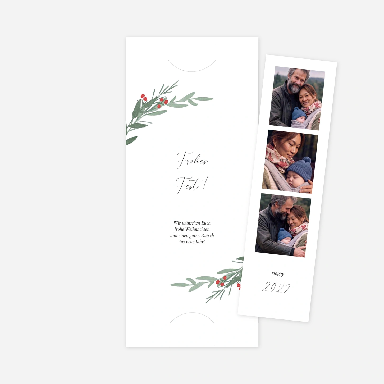 Weihnachtskarte Eukalyptuskranz