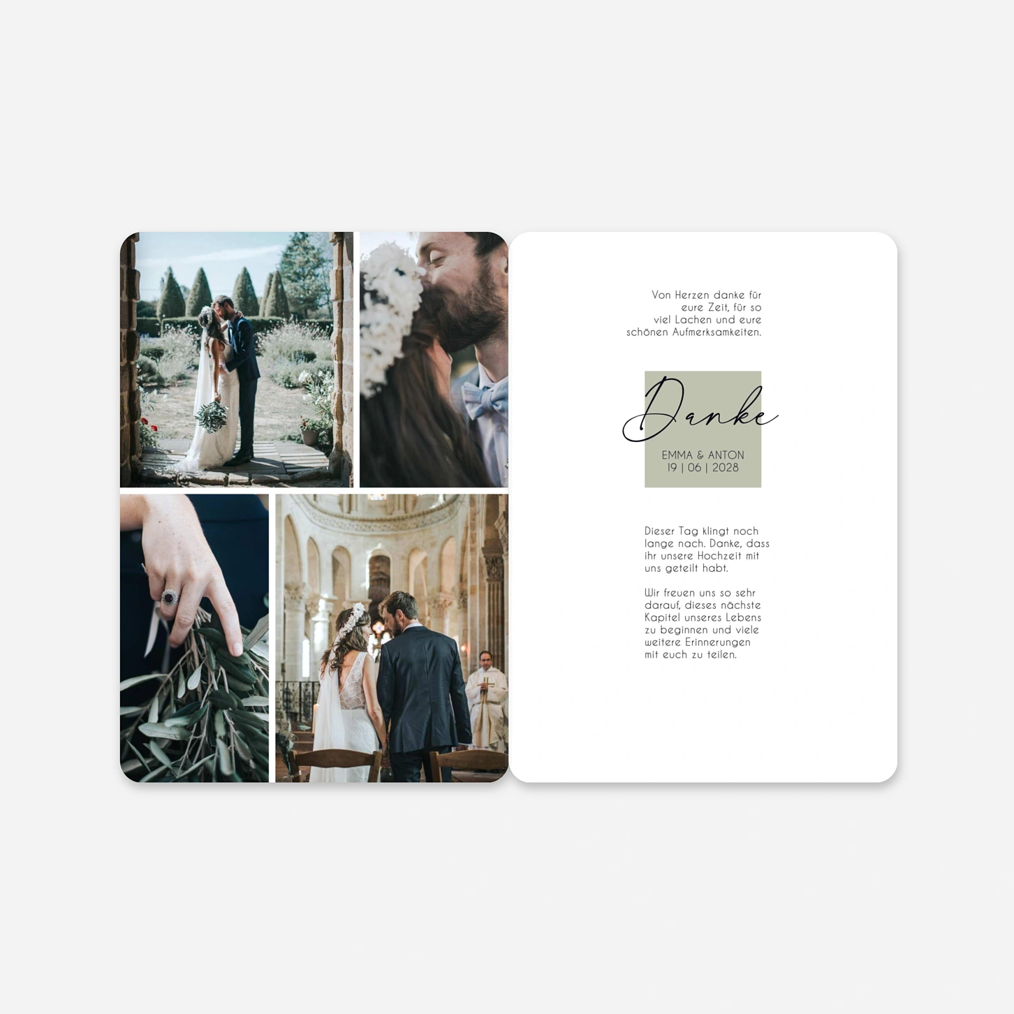 Dankeskarte Hochzeit Ewige Momente