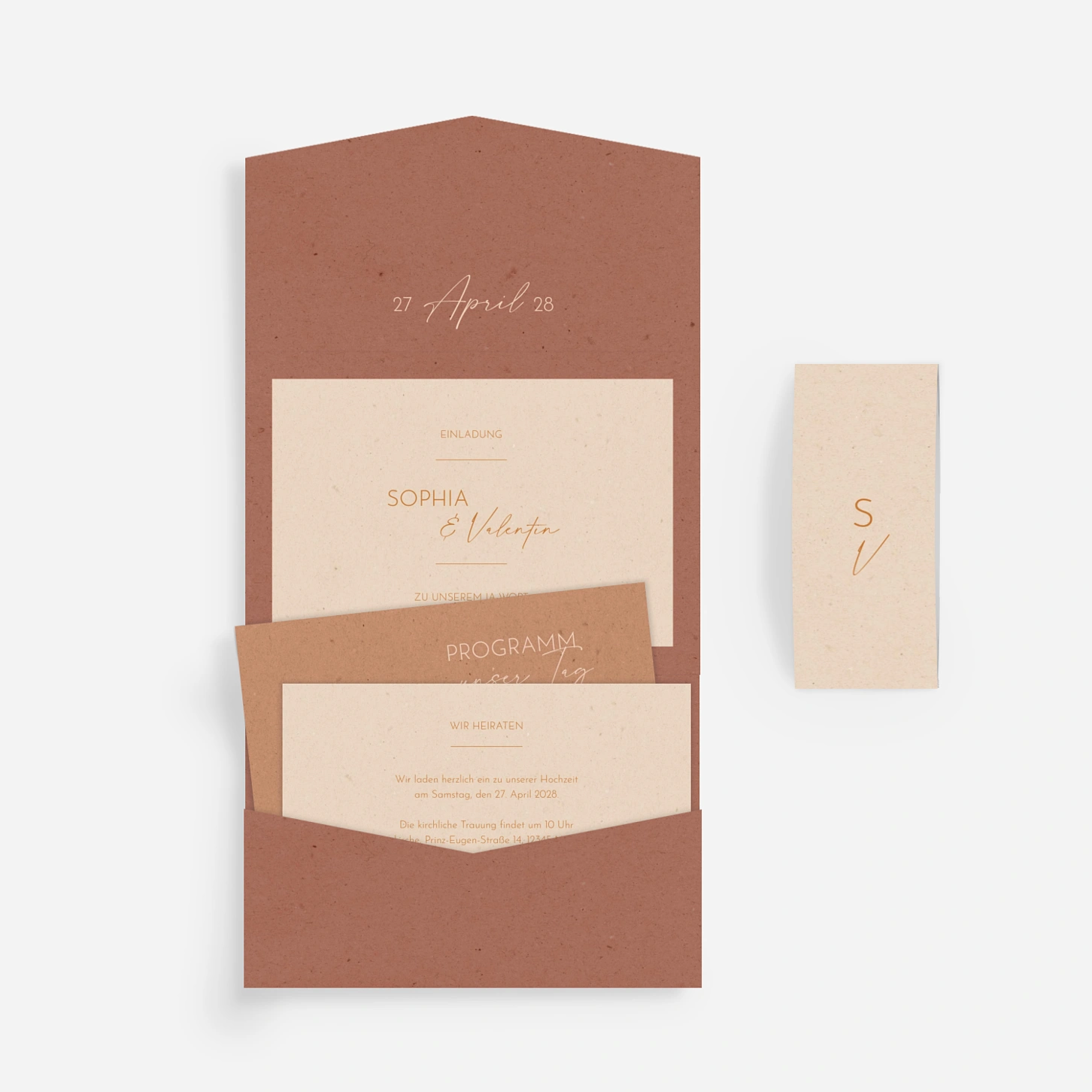 Hochzeitseinladung Farbenduett