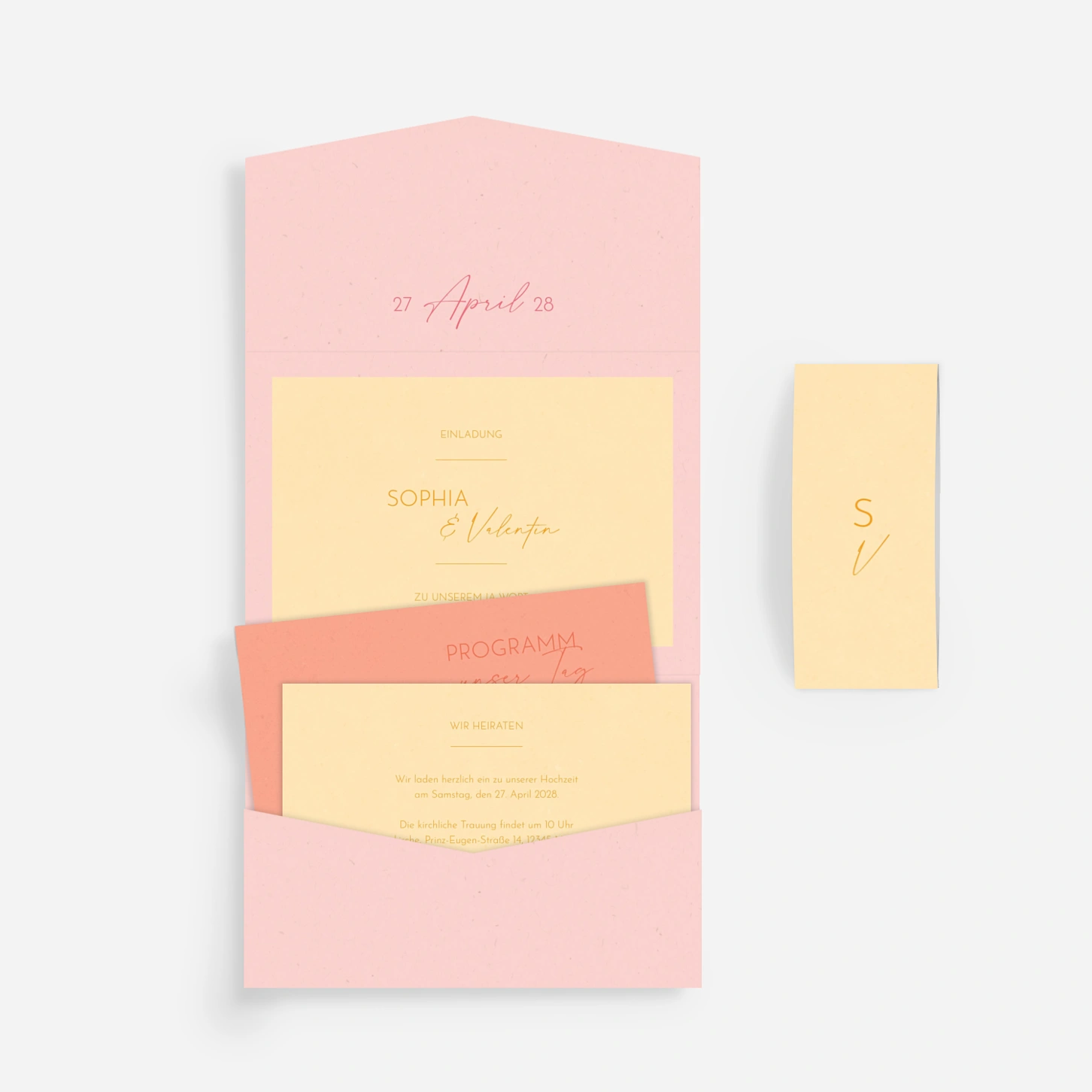 Hochzeitseinladung Farbenduett