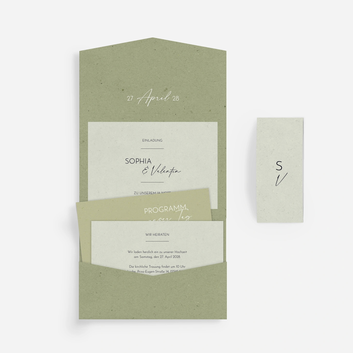 Hochzeitseinladung Farbenduett