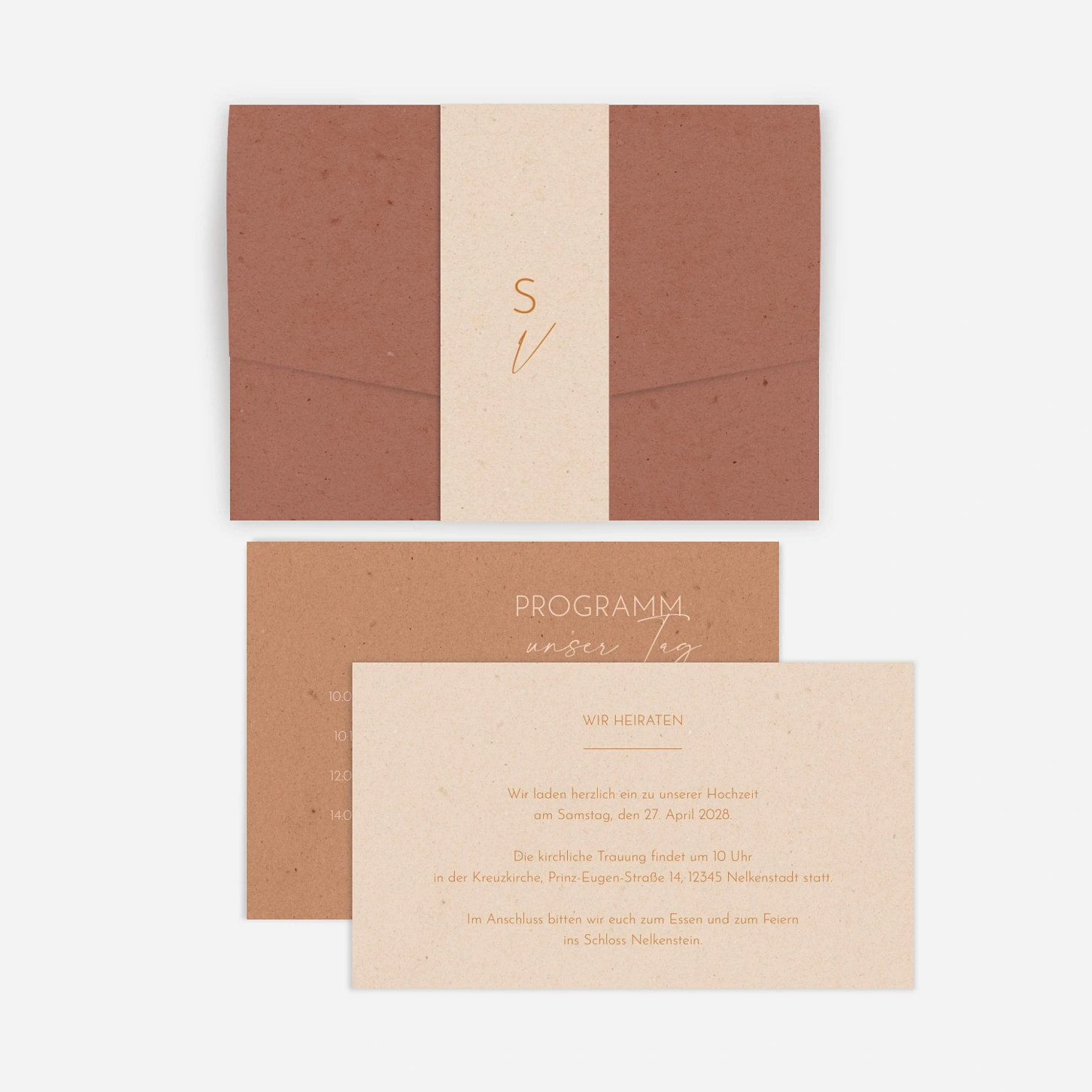 Hochzeitseinladung Farbenduett