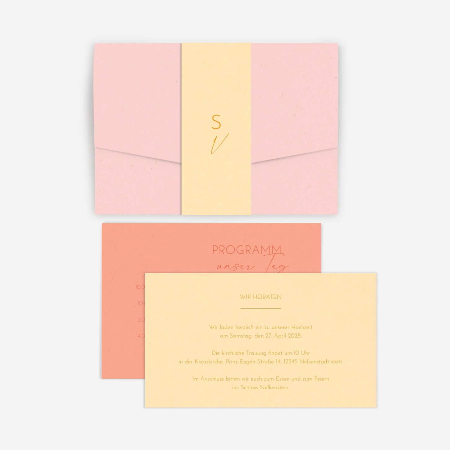 Hochzeitseinladung Farbenduett