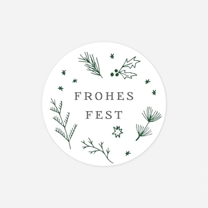 Geschenkaufkleber Weihnachten Festliches Ornament