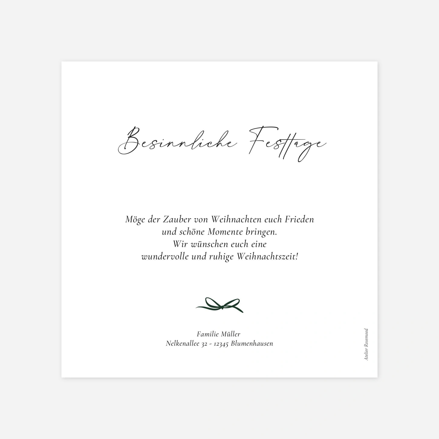 Weihnachtskarte Festlich
