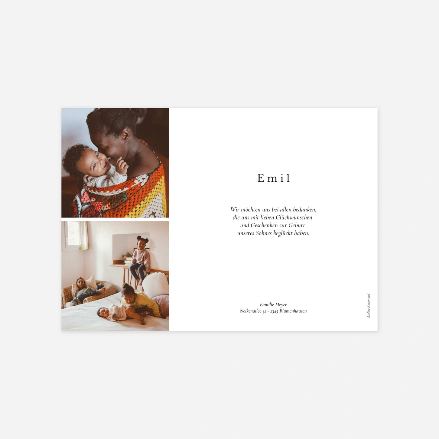 Geburtskarte Freudige Grüße