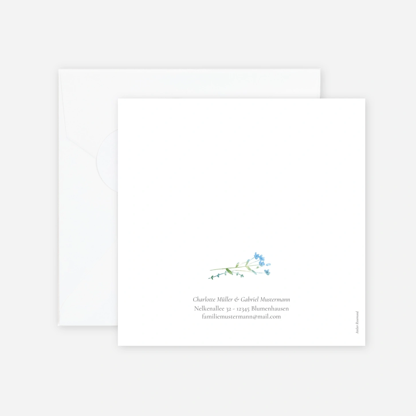 Hochzeitseinladung Floraler Kranz