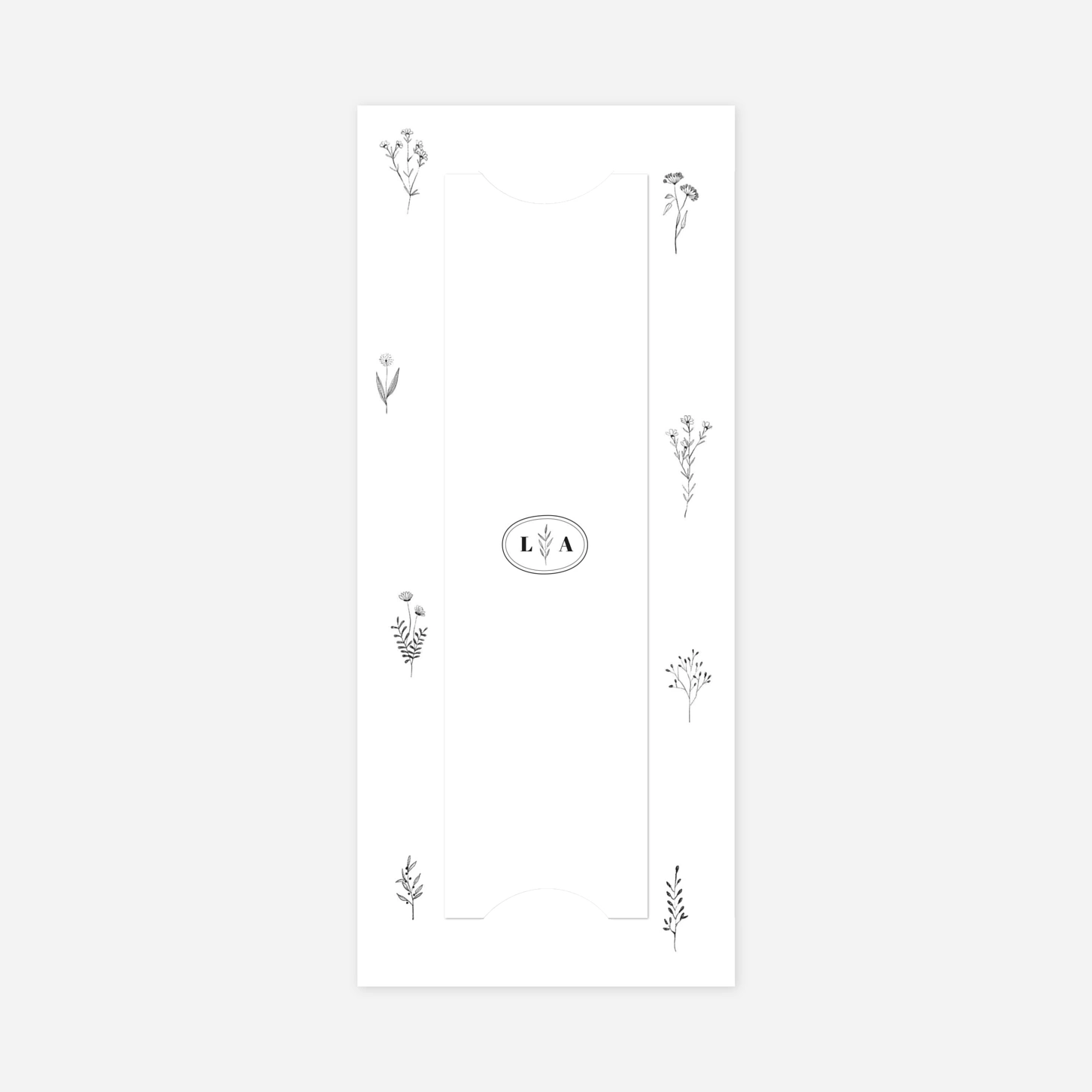 Dankeskarte Hochzeit Floral Minimal