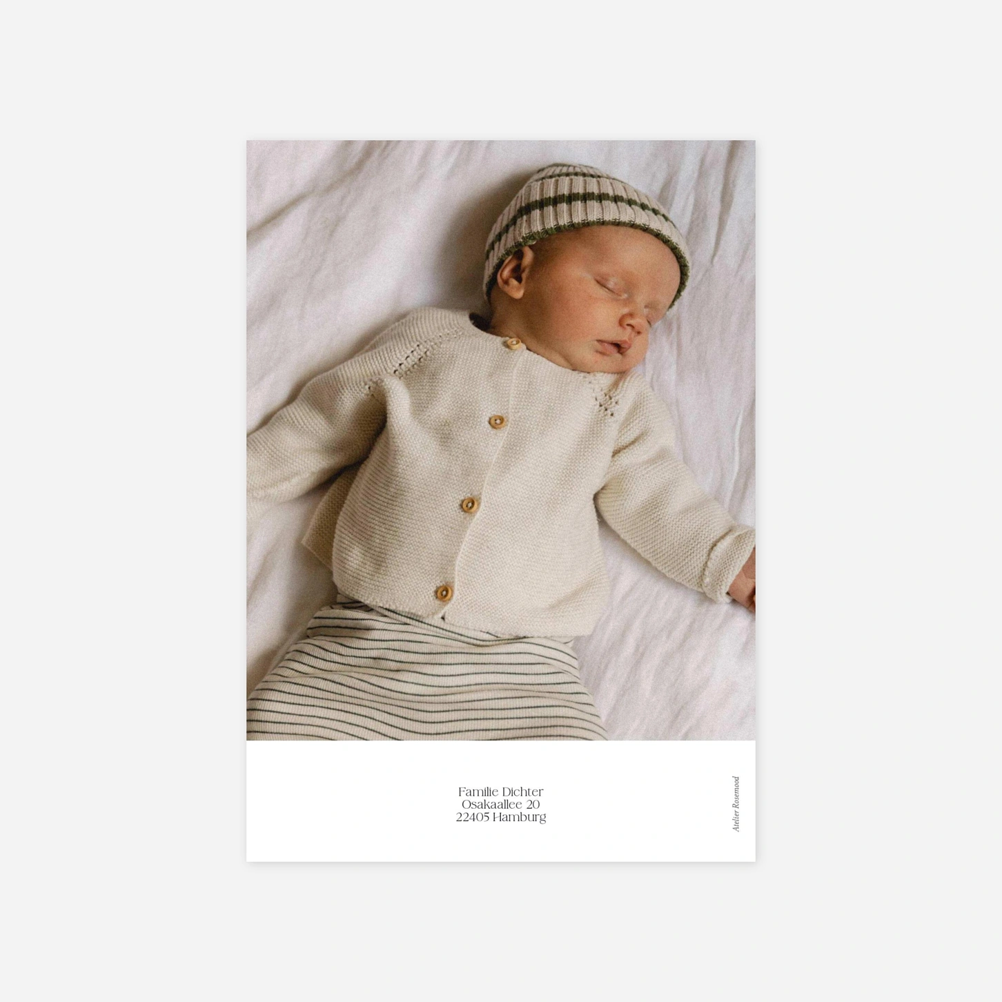 Geburtskarte Fleur minimale