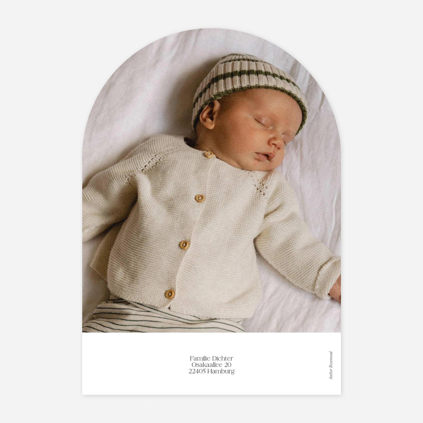 Geburtskarte Fleur minimale