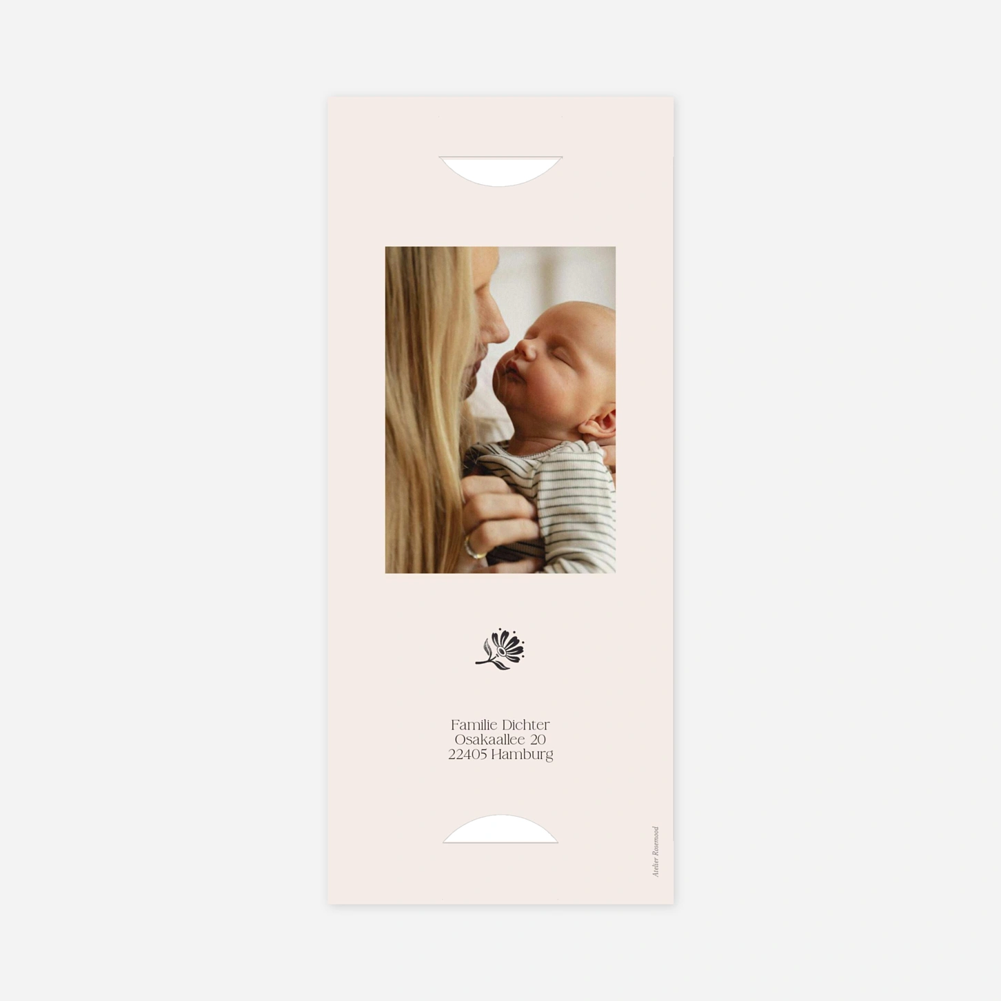 Geburtskarte Fleur minimale
