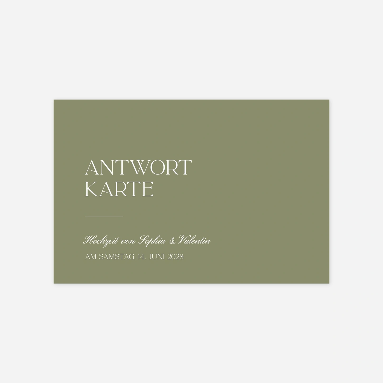 Antwortkarte Hochzeit Fleur minimale