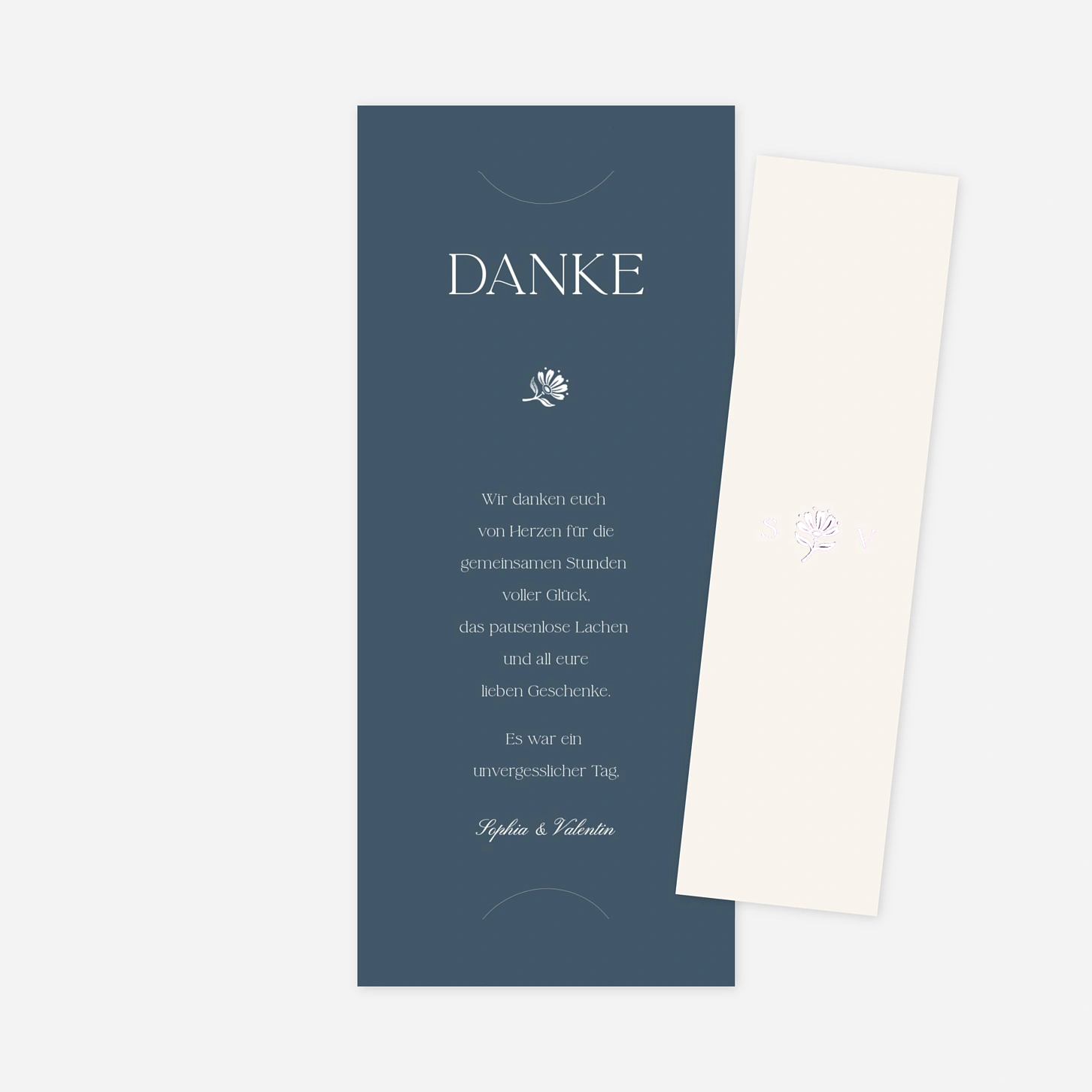 Dankeskarte Hochzeit Fleur minimale