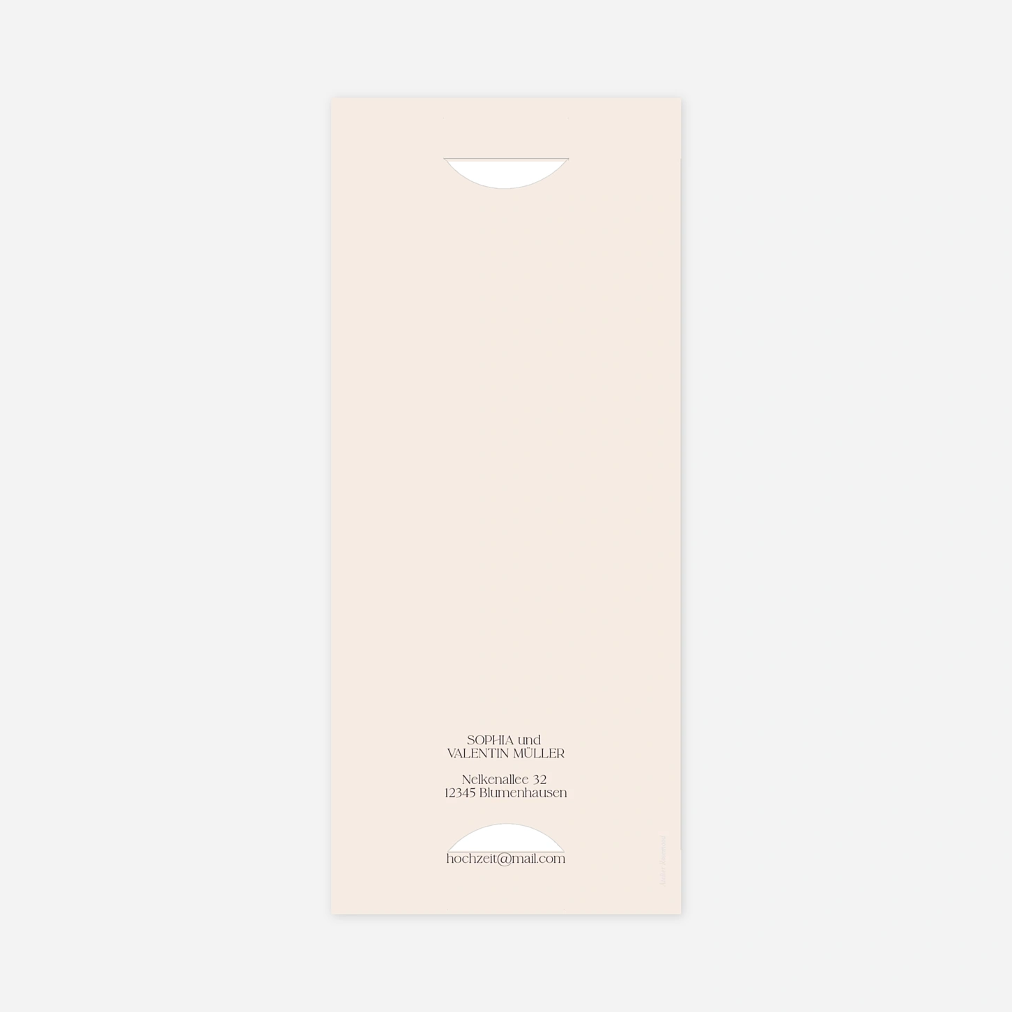 Dankeskarte Hochzeit Fleur minimale
