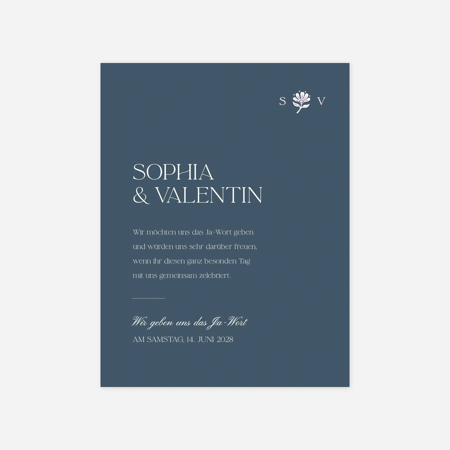 Hochzeitseinladung Fleur minimale