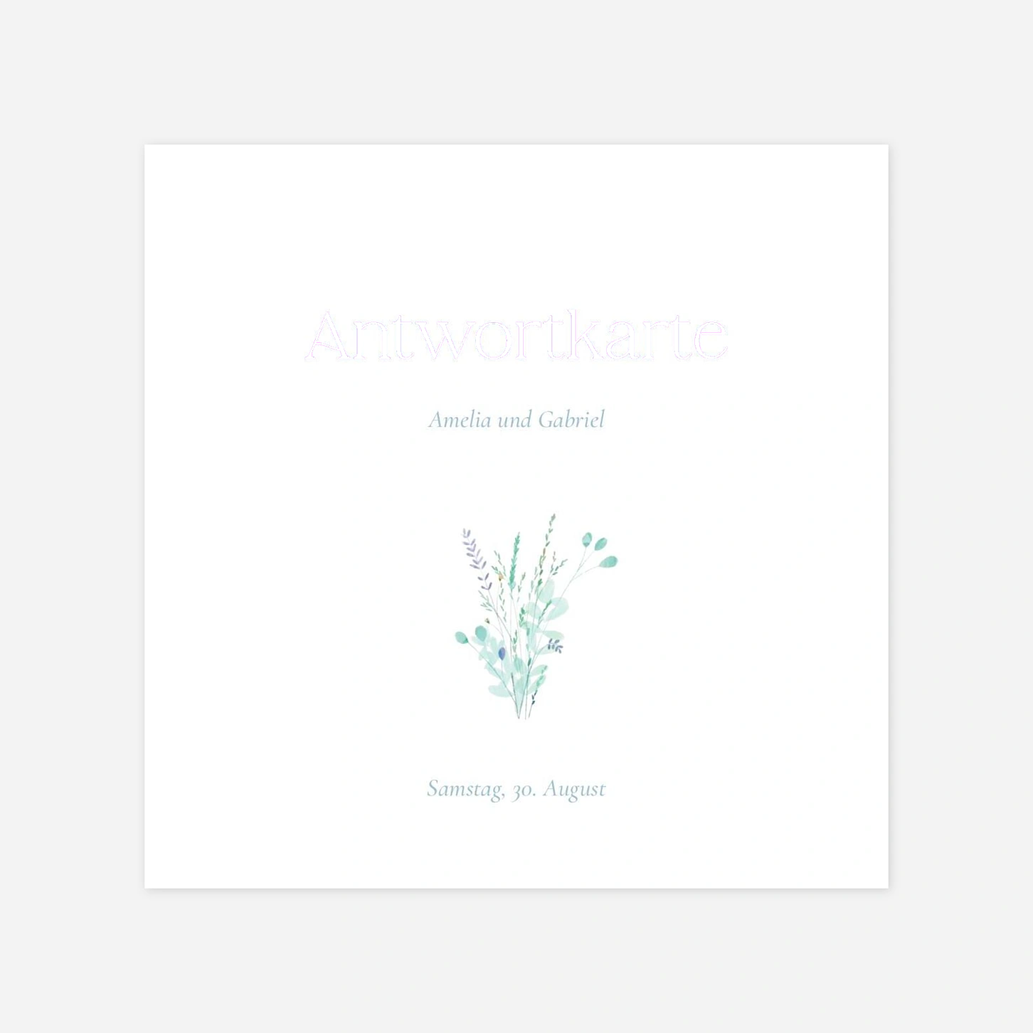 Antwortkarte Hochzeit Floronne