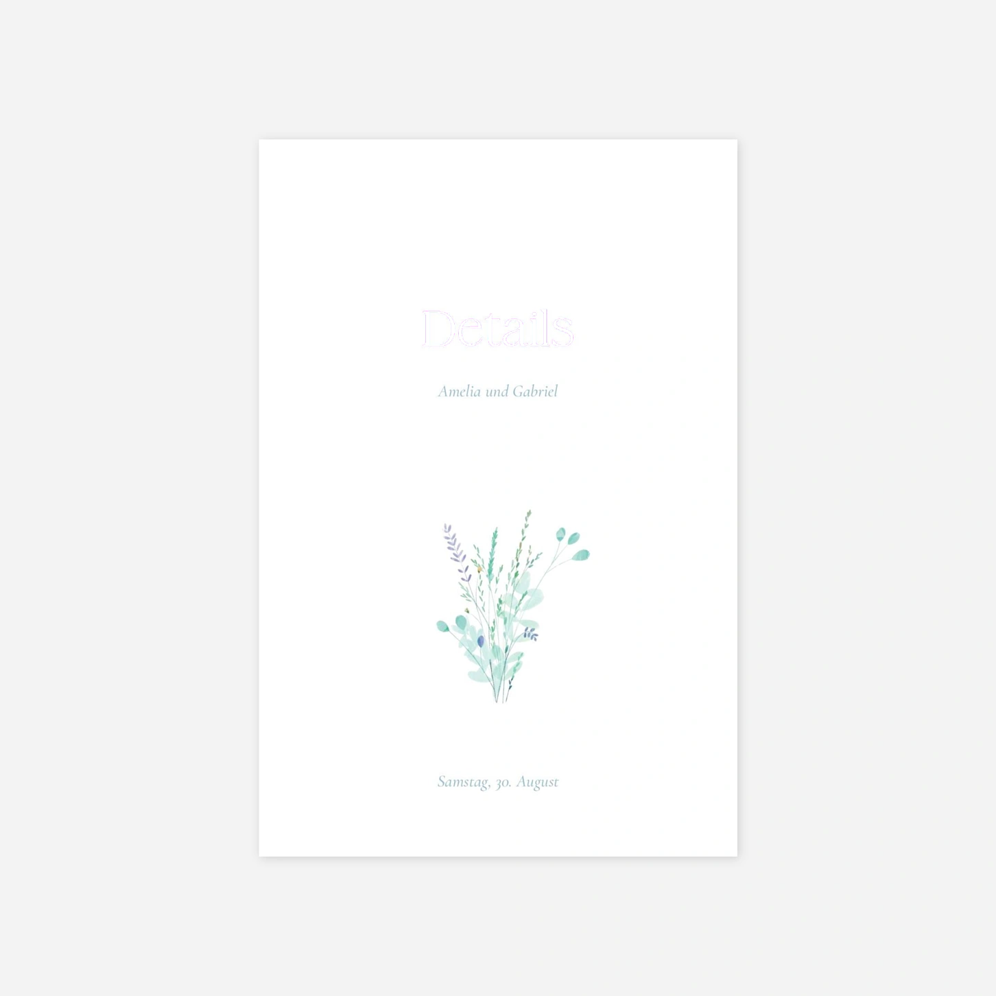 Hochzeit Mini-Einladungskarte Floronne