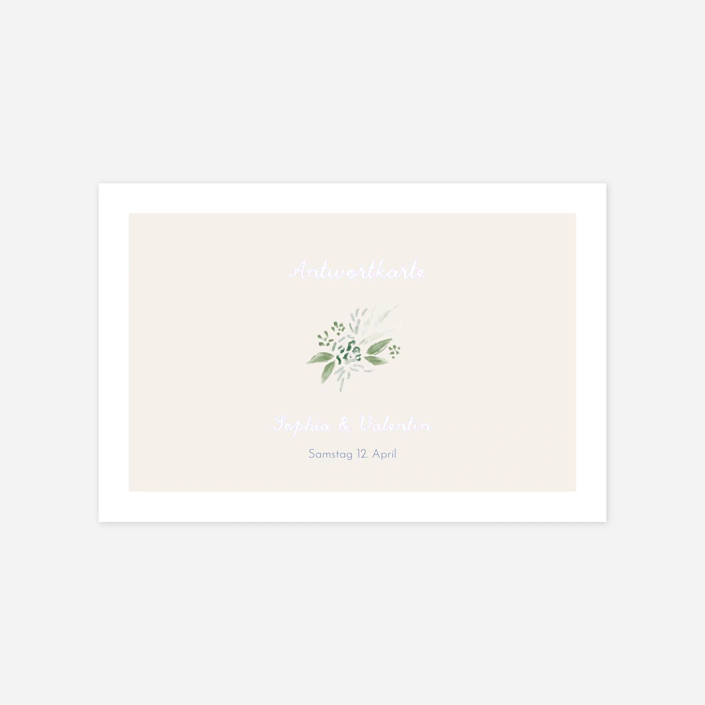 Antwortkarte Hochzeit Florales Portrait
