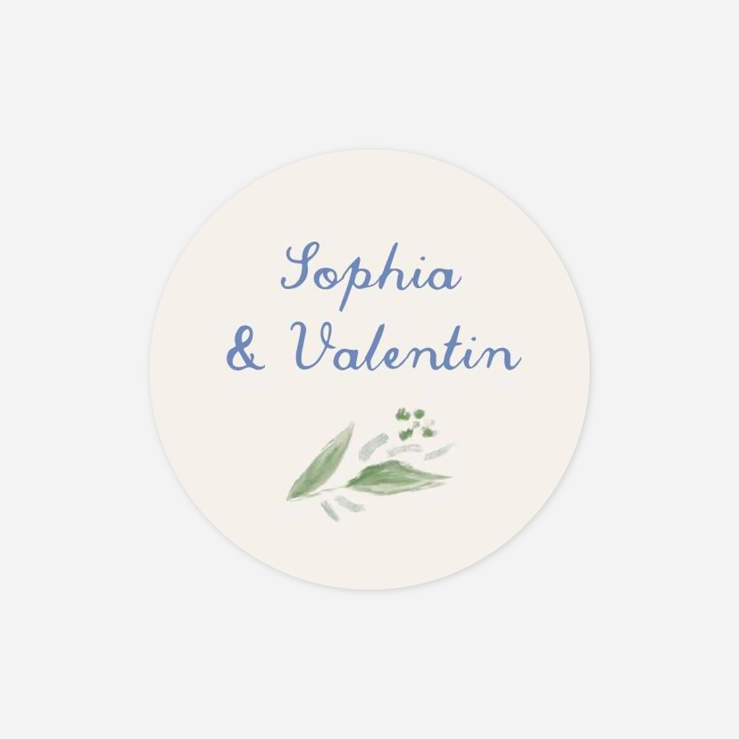 Geschenkaufkleber Hochzeit Florales Portrait