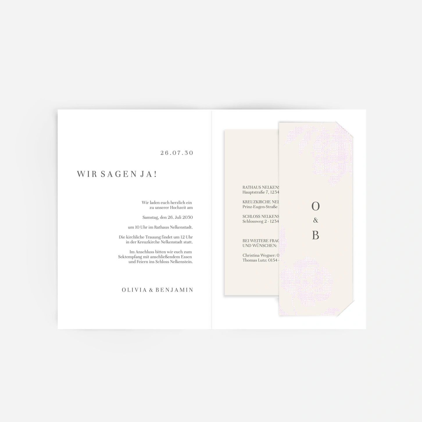 Hochzeitseinladung Floral sigilism