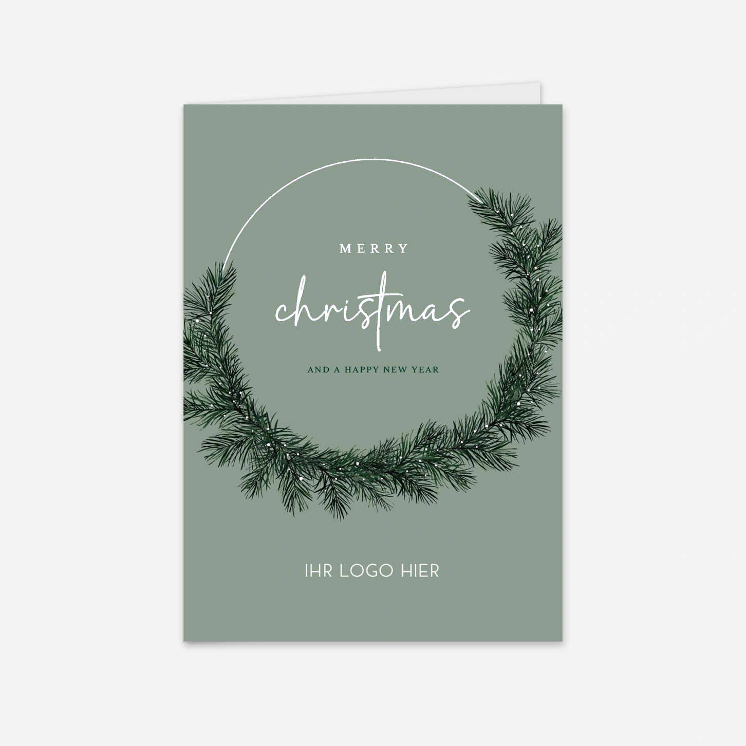 Geschäftliche Weihnachtskarte Froher Festglanz