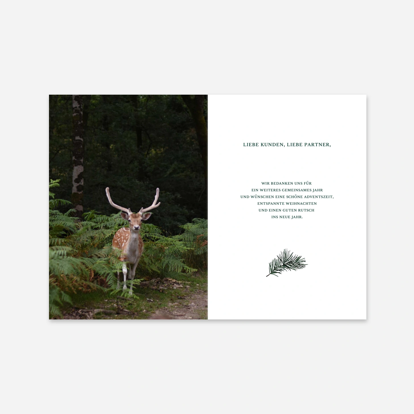 Geschäftliche Weihnachtskarte Froher Festglanz