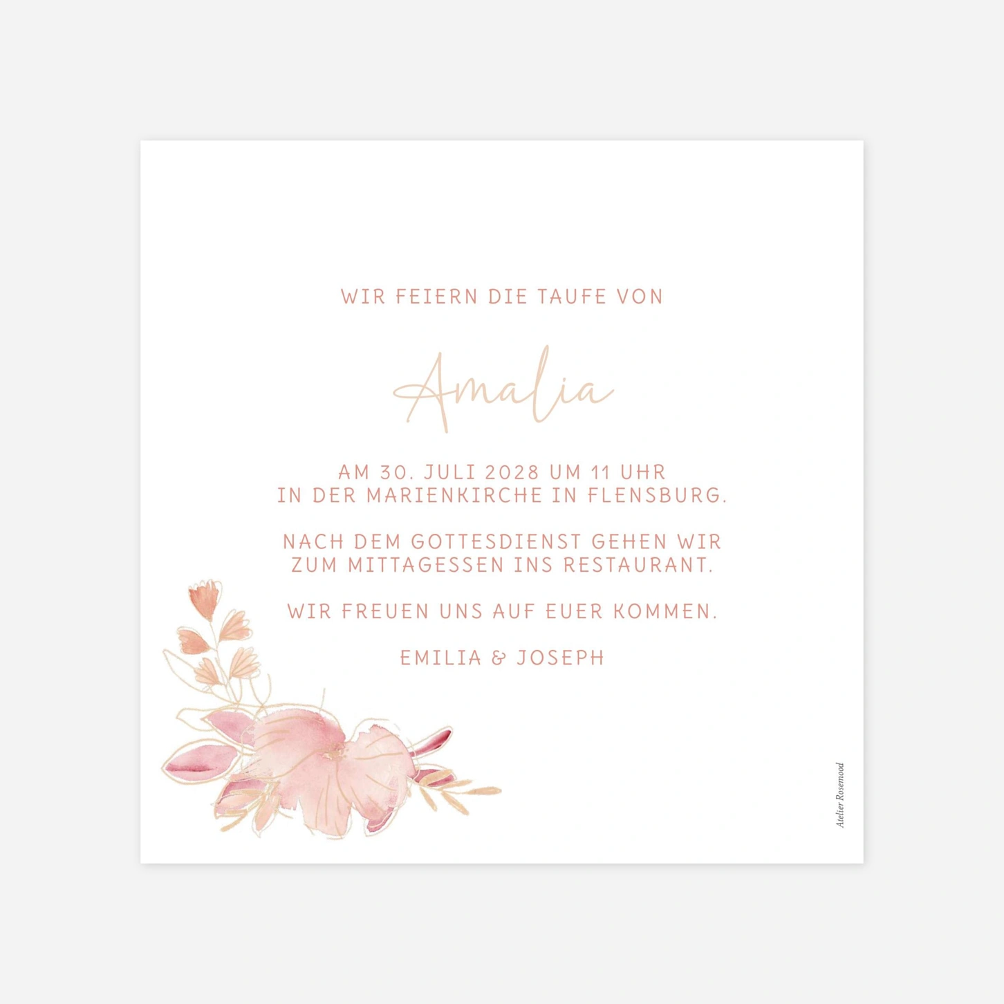 Taufeinladung Frühlingssegen