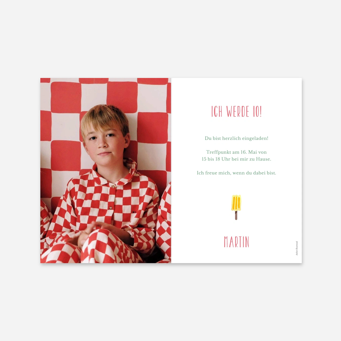 Kindergeburtstagseinladung Bunte Schleckerei