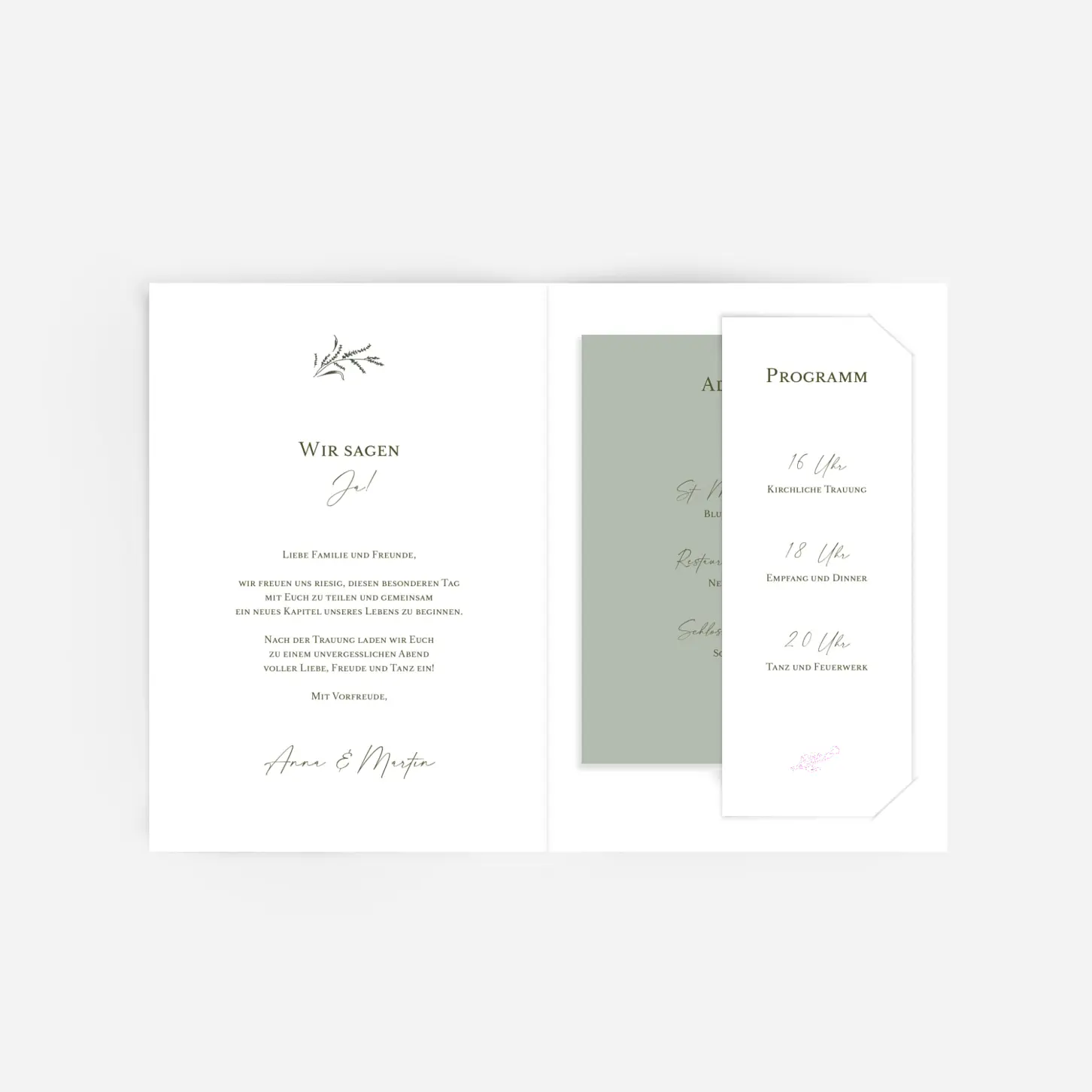 Hochzeitseinladung Frühlingsversprechen