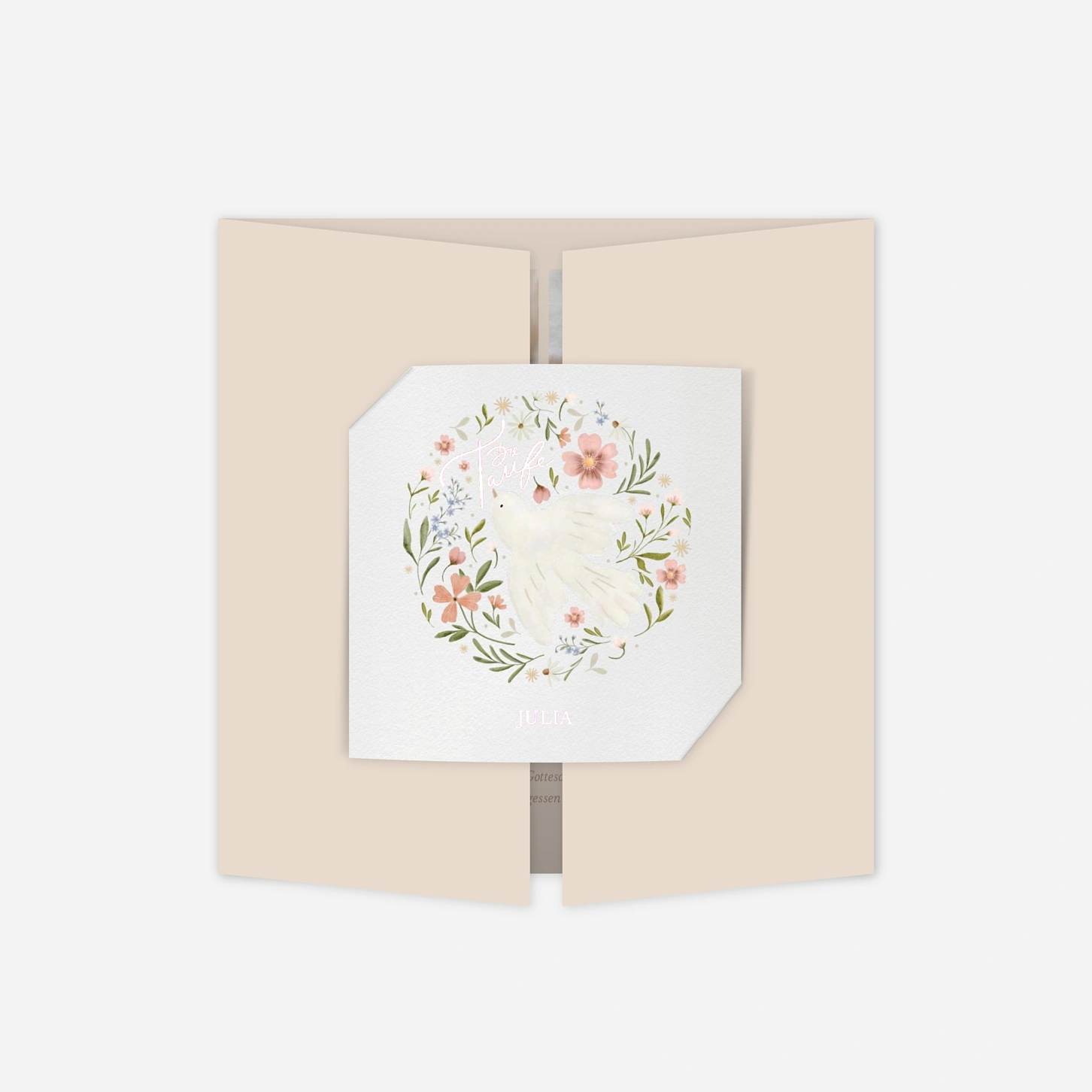 Taufeinladung Frühlingstaube