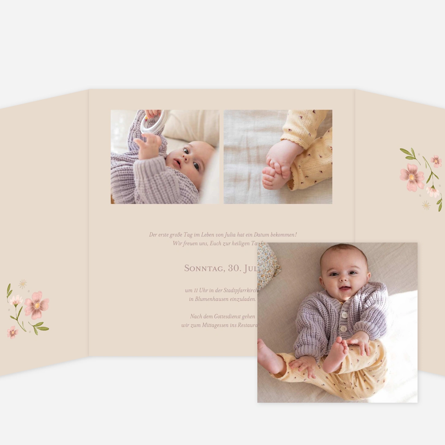 Taufeinladung Frühlingstaube