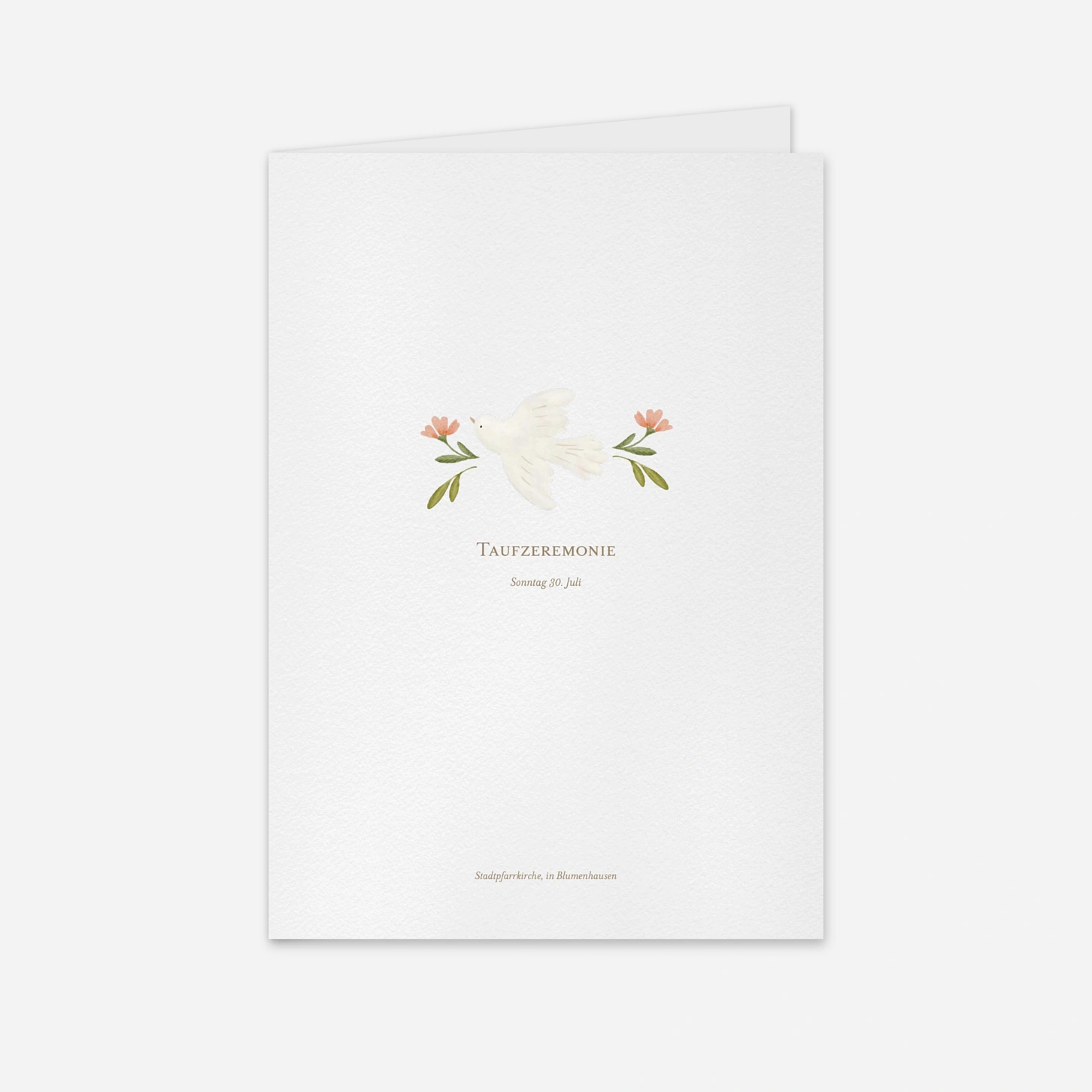 Kirchenheft Taufe Frühlingstaube