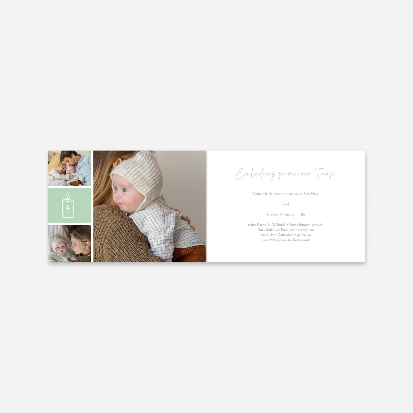 Taufeinladung Himmelslicht